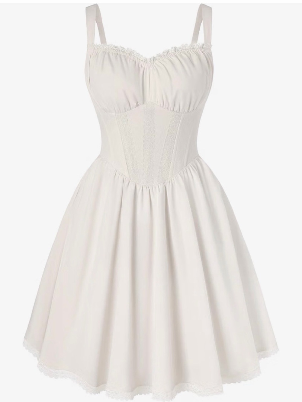 Off-white Scarlet Darkness Classic White Fit-and-Flare Dress with pockets - M
